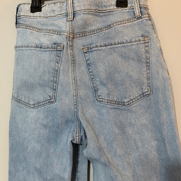 Wild Fable Distressed Light Blue Super High Rise Baggy Jeans - Picture 10 of 12